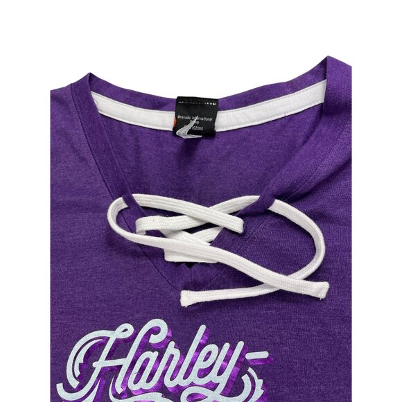 Harley-Davidson® Ornamental Foiled Detail Graphic Long Sleeve Shirt Size Large - Picture 11 of 13